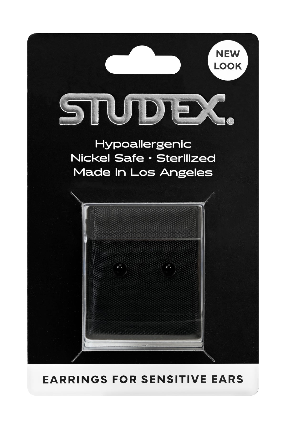 Sensitive Sterilized Fashion Ball Studs - 4mm - Black Stainless Steel