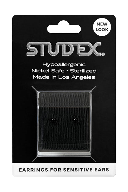 Sensitive Sterilized Fashion Ball Studs - 4mm - Black Stainless Steel
