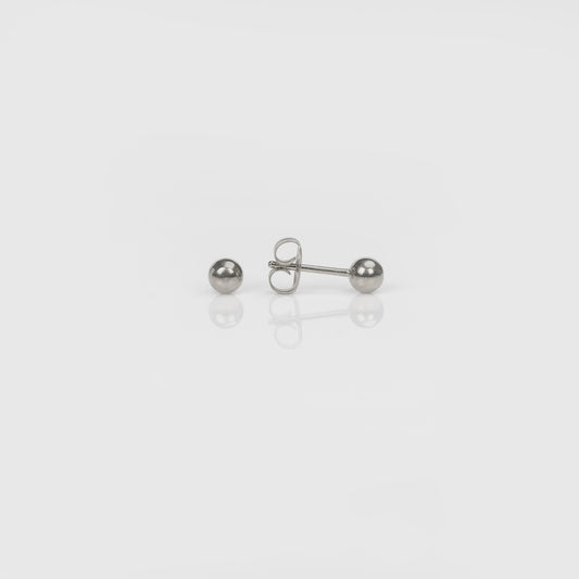 Sensitive Sterilized Ball  Fashion Studs - 4mm - Stainless Steel