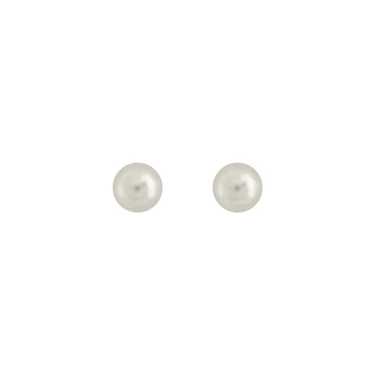 Sensitive Sterilized Prong-Set Pearl  Fashion Studs - 3mm - Gold Plated