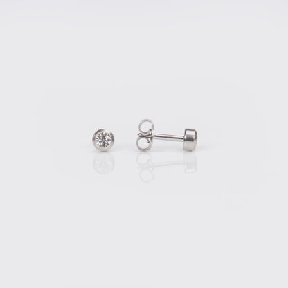 Bezel Crystal Universal Select Carded Piercing Studs