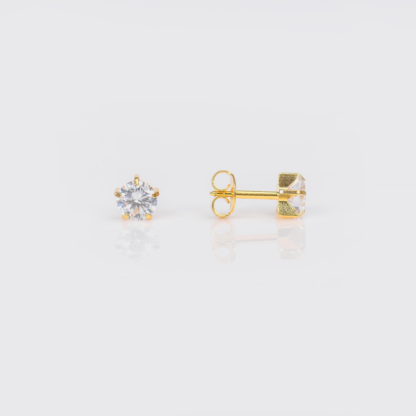 Prong Set Cubic Zirconia Universal Select Carded Piercing Studs