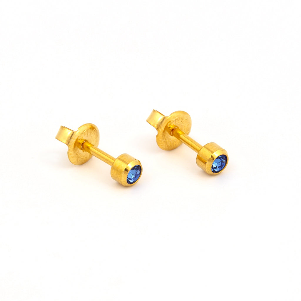 Bezel Crystal Universal Select Carded Piercing Studs