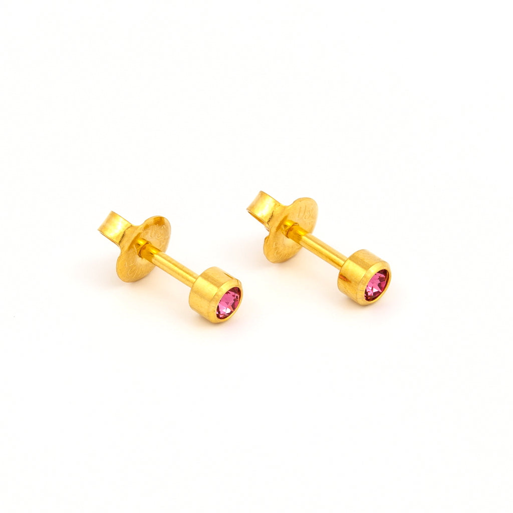 Bezel Crystal Universal Select Carded Piercing Studs