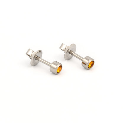 Bezel Crystal Universal Select Carded Piercing Studs