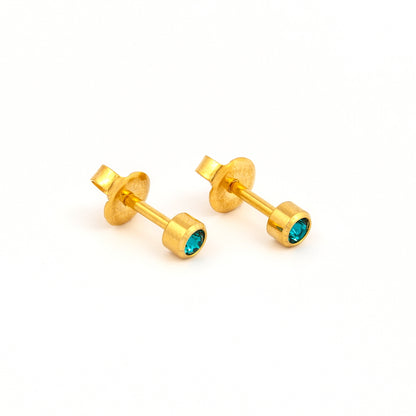 Bezel Crystal Universal Select Carded Piercing Studs