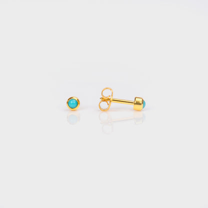 Bezel-Set Color Universal Flatpack Piercing Studs