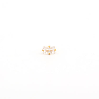 Sensitive Sterilized 5x3mm Cubic Zirconia  Fashion Studs - Gold Plated