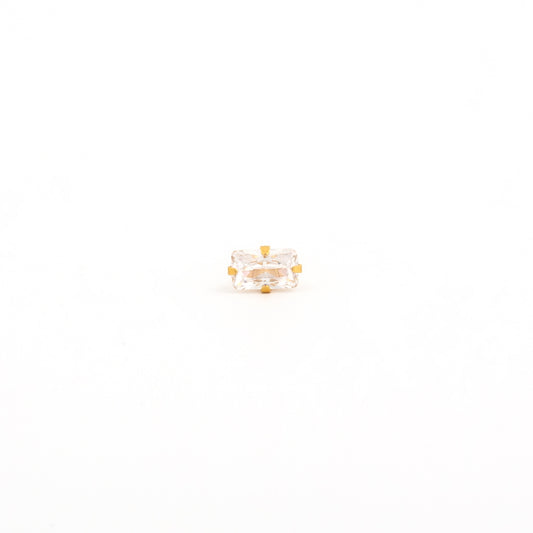 Sensitive Sterilized 5x3mm Cubic Zirconia  Fashion Studs - Gold Plated