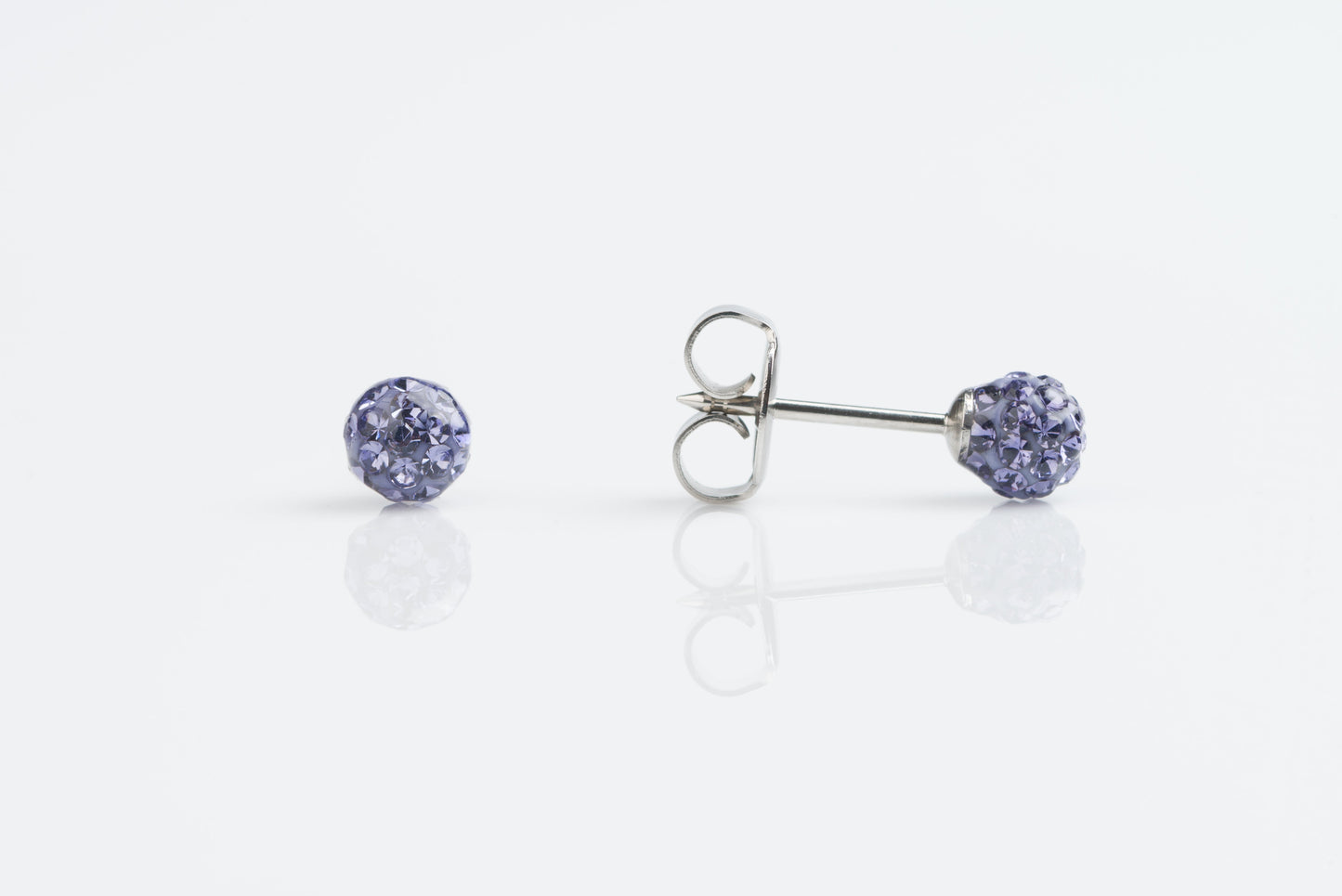 System 75™ Fireball Piercing Studs - 4.5mm - Tanzanite - Stainless Steel