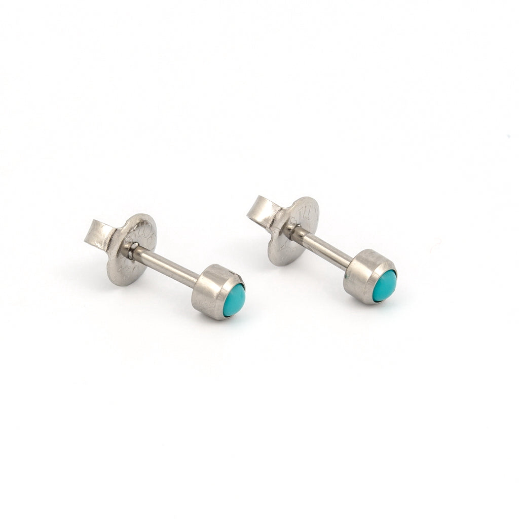 Bezel-Set Color Universal Flatpack Piercing Studs