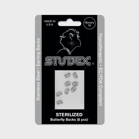 Sensitive Sterilized Butterfly Backs - Stainless Steel