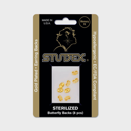 Sensitive Sterilized Butterfly Backs - Gold Plated