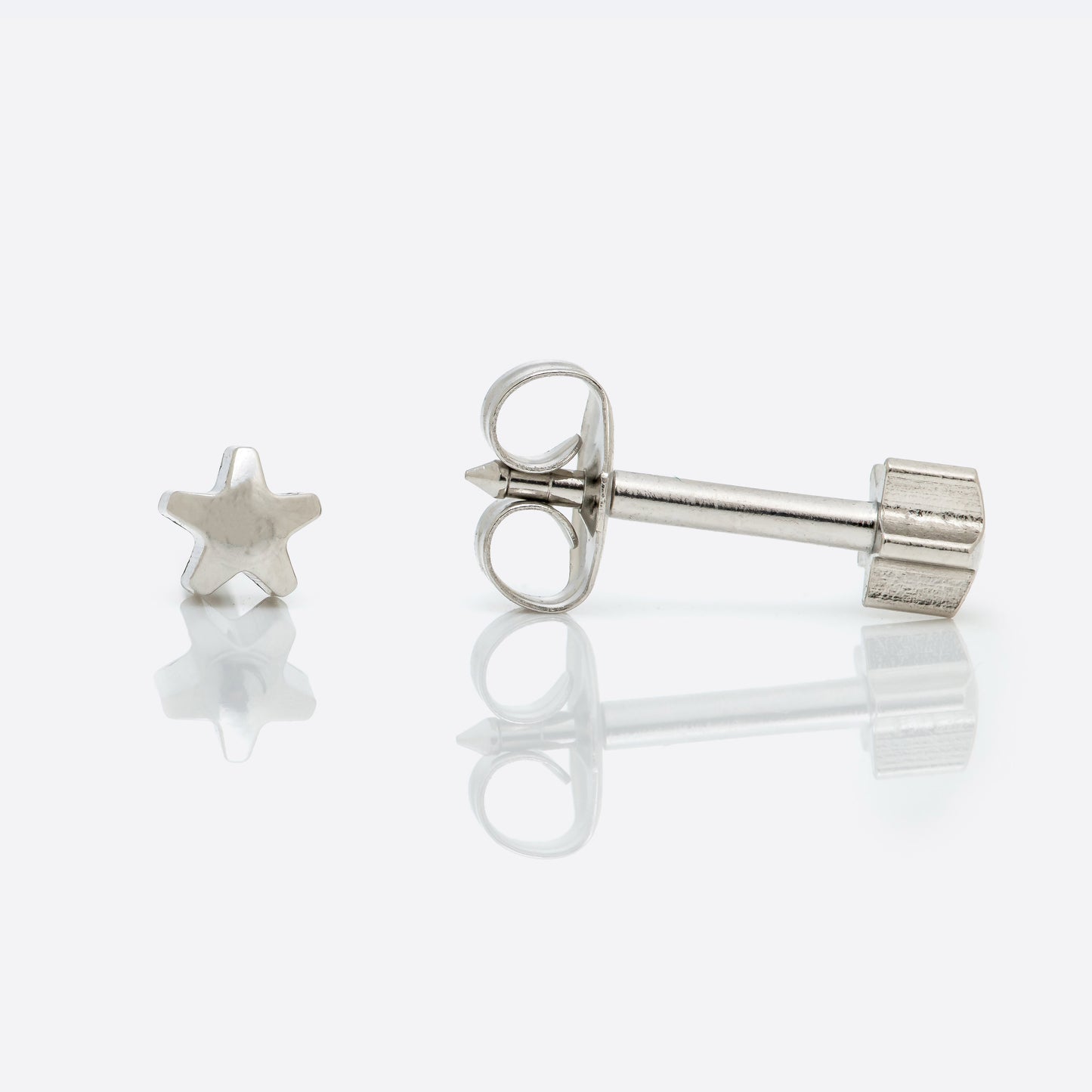 Star Universal Flatpack Piercing Studs - Stainless Steel - Regular Adaptor