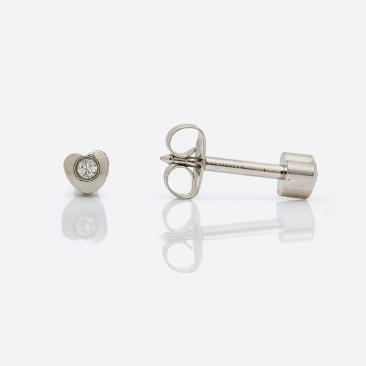 Heartlite Crystal Universal Flatpack Piercing Studs - Stainless Steel - Regular Adaptor