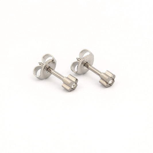 Crosslite Crystal Universal Flatpack Piercing Studs - Stainless Steel - Regular Adaptor