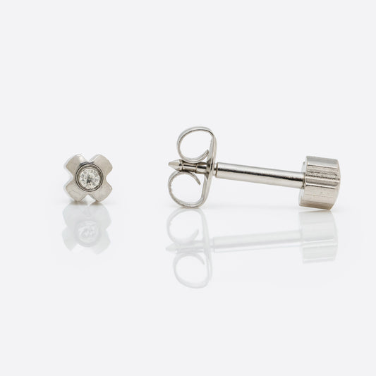 Crosslite Crystal Universal Flatpack Piercing Studs - Stainless Steel - Regular Adaptor