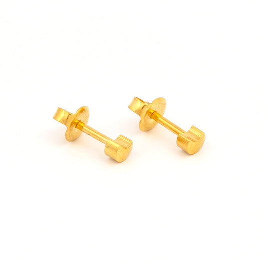 Full Moon Universal Flatpack Piercing Studs - Gold Plated - Regular Adaptor