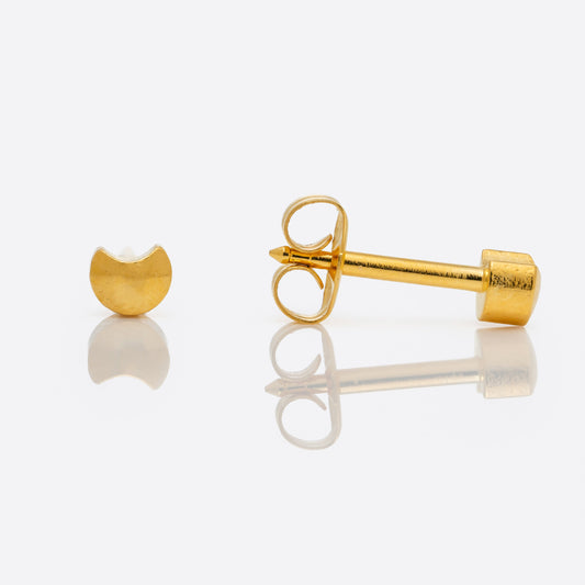 Full Moon Universal Flatpack Piercing Studs - Gold Plated - Regular Adaptor