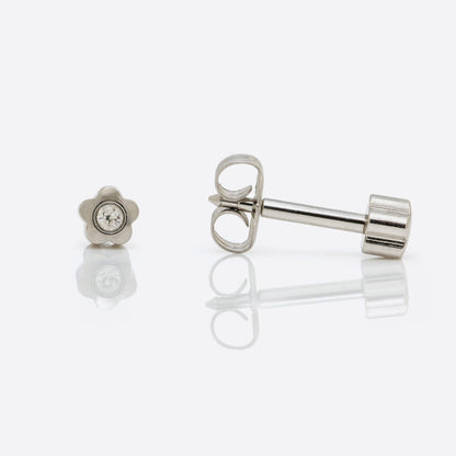 Flowerlite Crystal Universal Flatpack Piercing Studs - Stainless Steel - Regular Adaptor