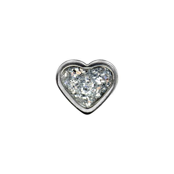 Sensitive Puff Pad Fashion - Clear Glitter Heart