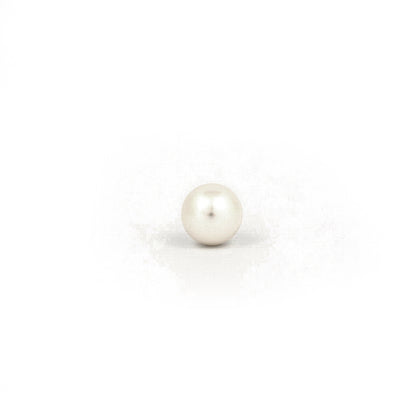 Sensitive Puff Pad Fashion - 6mm - White Pearl - Gold Plated