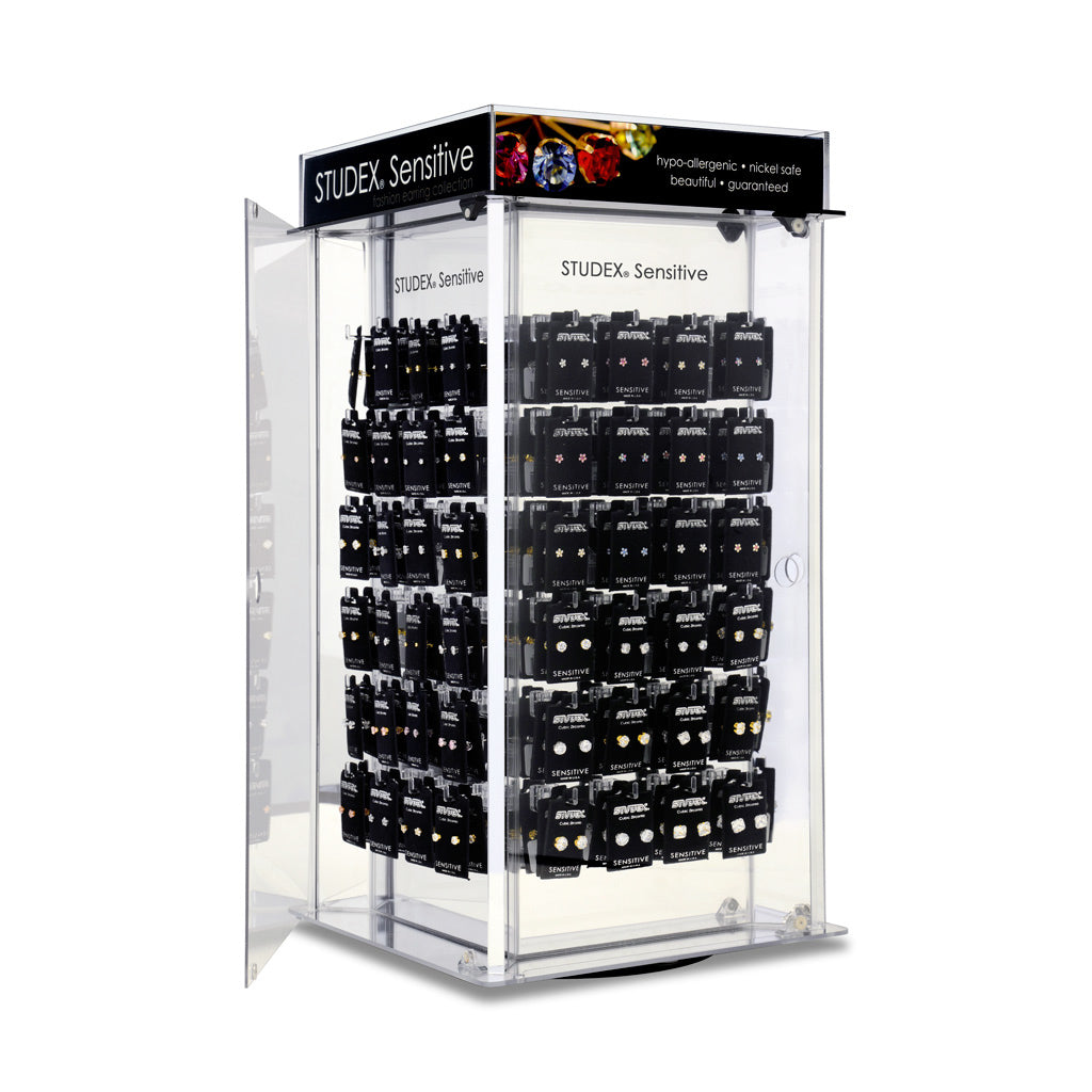 Display Stud Rotating Counter Display for Sensitive Puff Pad Studs 192 Pairs – STUDEX®