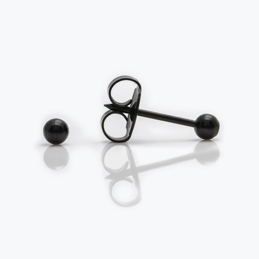 Ball Black Stainless Steel System 75™ Piercing Earrings