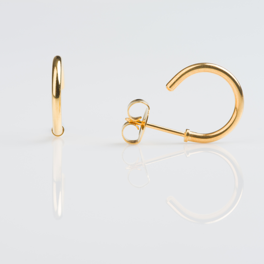 System 75™ Piercing Hoops - 1/2" - Gold Plated