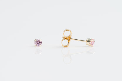 Prong Set Pink Cubic Zirconia System 75™ Piercing Studs