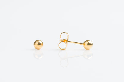 System 75™ Ball Piercing Studs - 4mm - Long Post - 14K Yellow Gold