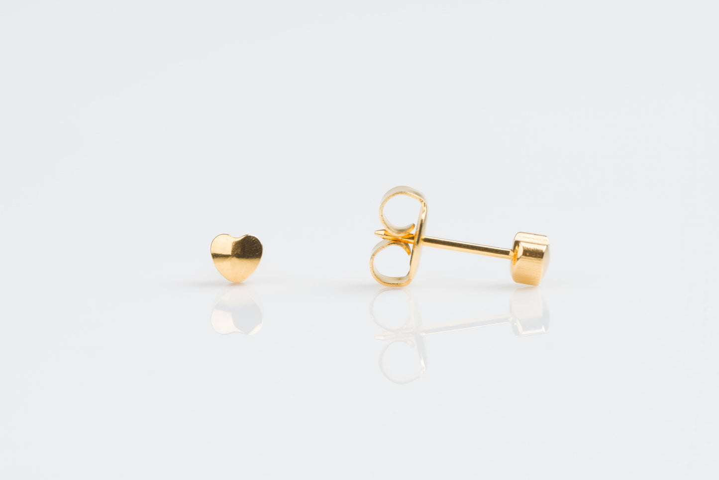 System 75™ Heart Piercing Studs - 4mm - Gold Plated