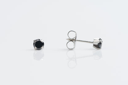 Prong Set Black Cubic Zirconia System 75™ Piercing Studs