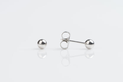 System 75™ Ball Piercing Studs - 4mm - Regular Post - 14K White Gold