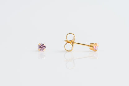 Prong Set Pink Cubic Zirconia System 75™ Piercing Studs