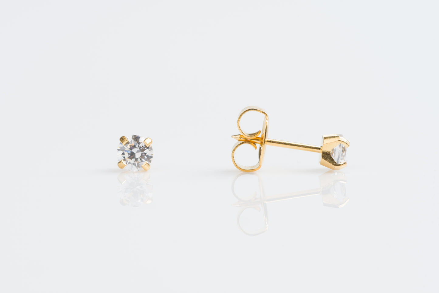 Prong Set Cubic Zirconia System 75™ Piercing Studs