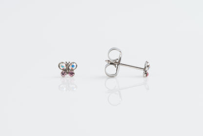 Butterfly AB Crystal and Light Rose System 75™ Piercing Studs